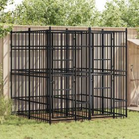 Dog Kennel Black Powder-coated steel Large Durable Dog Kennel Dog Kennel Black Powder-coated steel Large Durable Dog Kennel